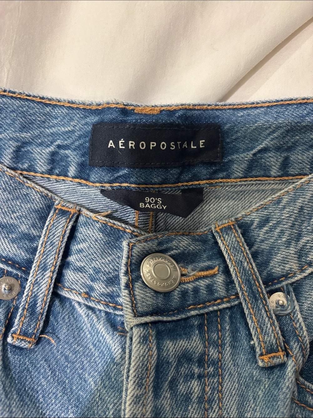Aeropostale Women's Baggy Jeans - Light Blue Denim size 0